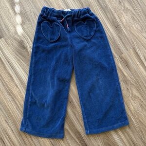 Mini Boden Navy Joggers with Heart Accents